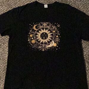 Whimsy sun and moon cotton tee
